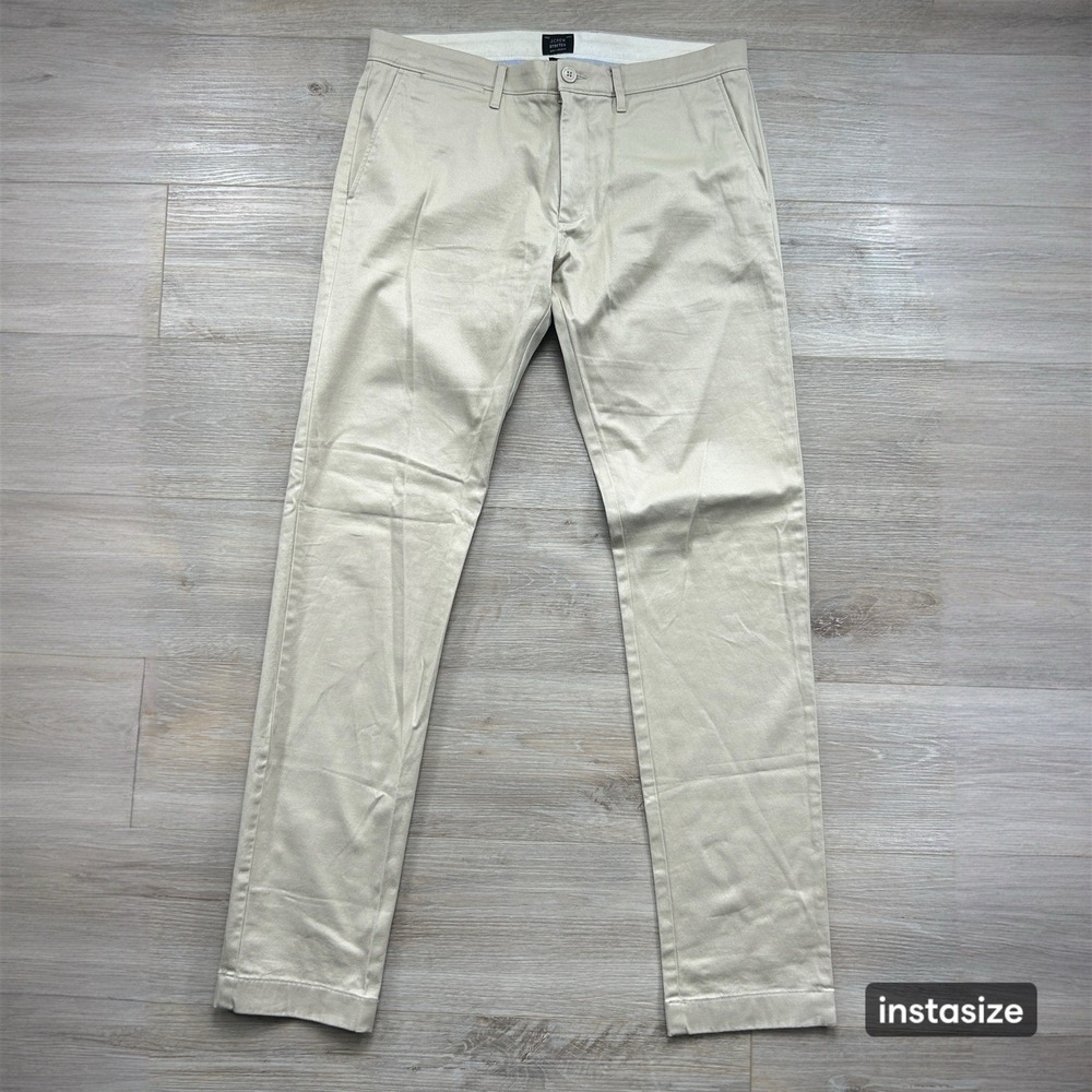 NWT J.Crew 484 Pants Mens 32x34  Slim-Fit Athletic Chino Khaki Tan